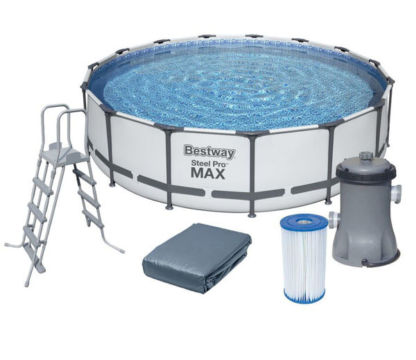 Imagen de PISCINA ESTRUCTURAL 14970LT COMPETA GRIS 457X107CM S/PISO BESTWAY 56488